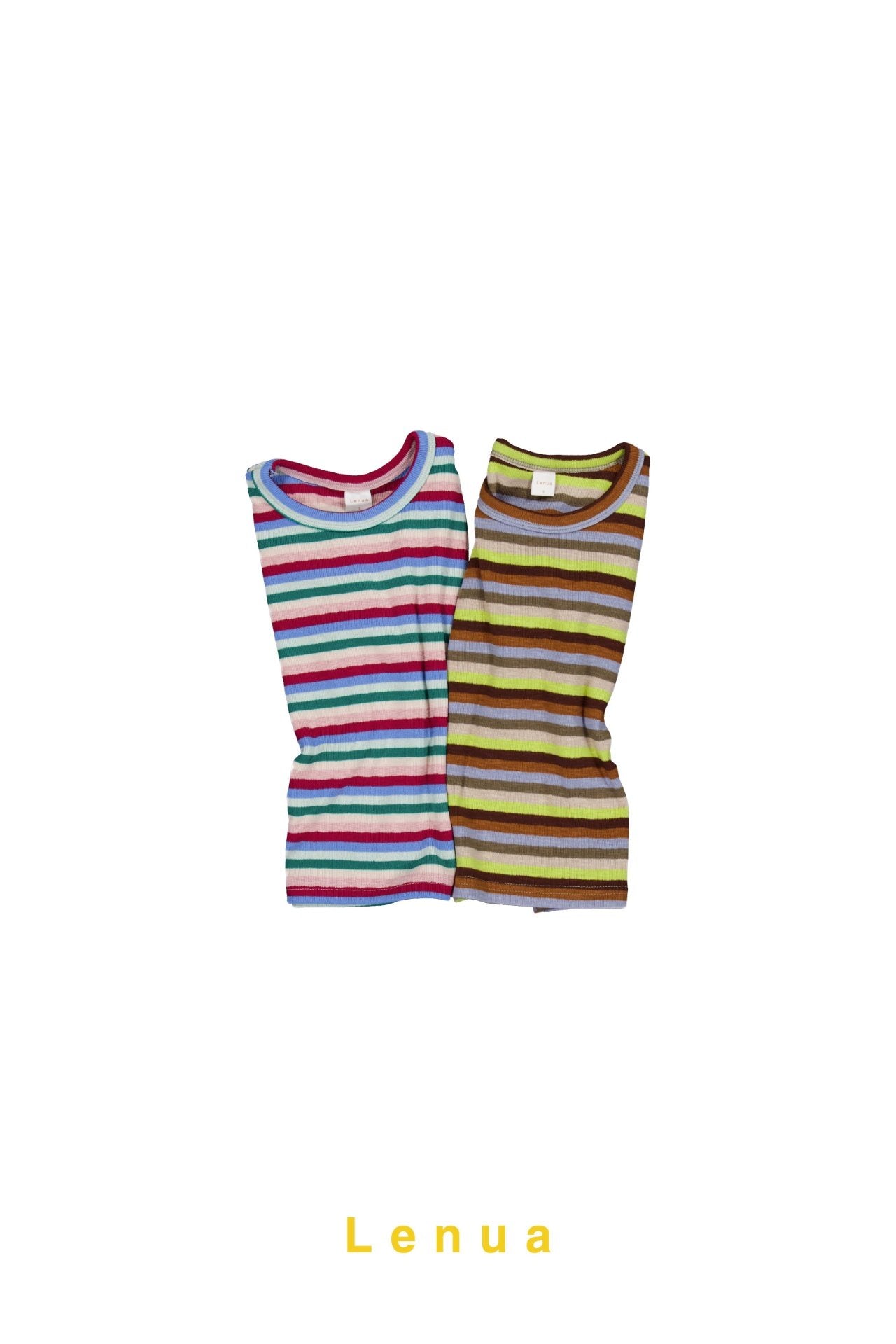 ［lenua］Color stripe tee