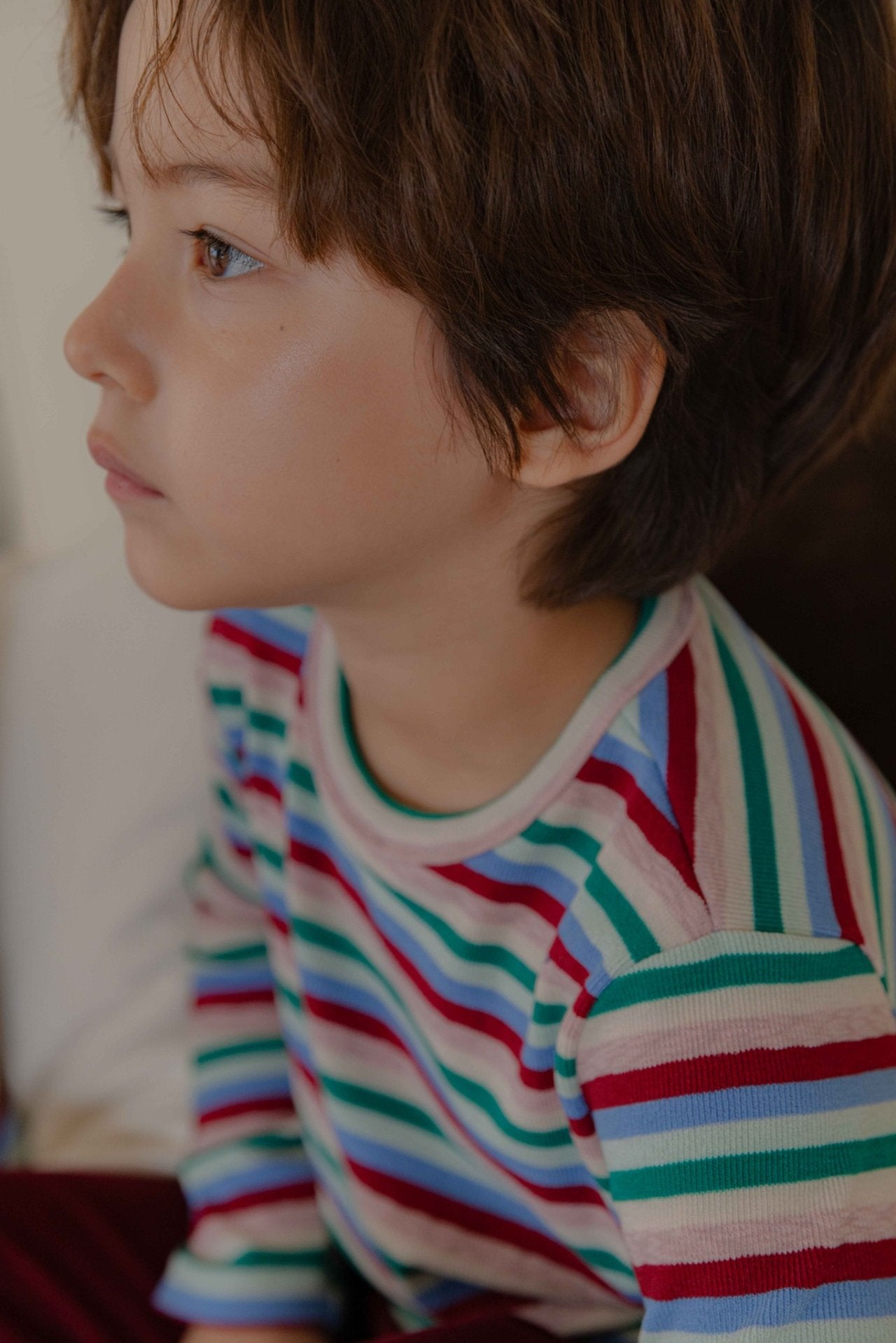 ［lenua］Color stripe tee