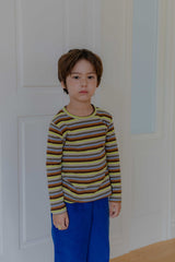 ［lenua］Color stripe tee