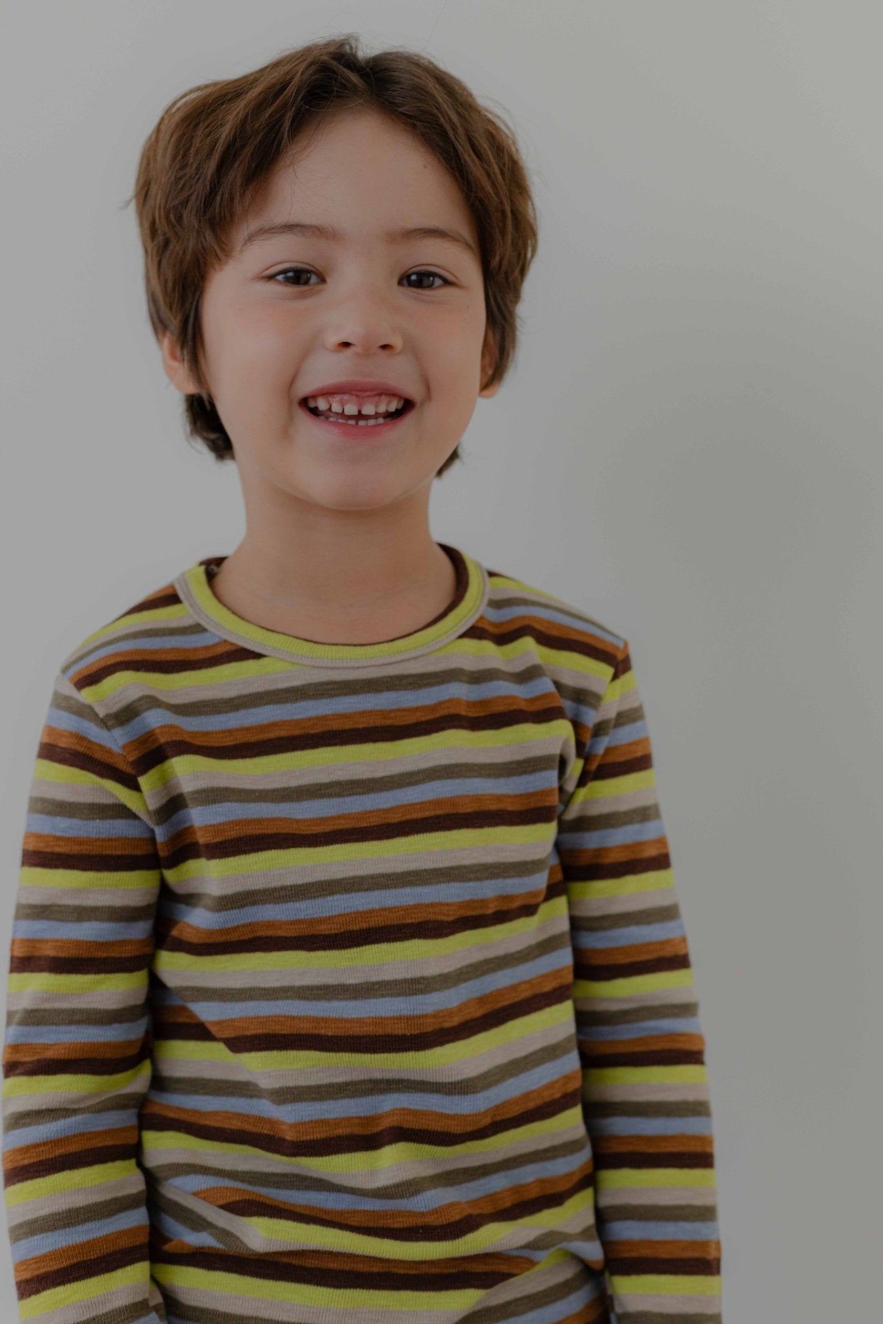 ［lenua］Color stripe tee