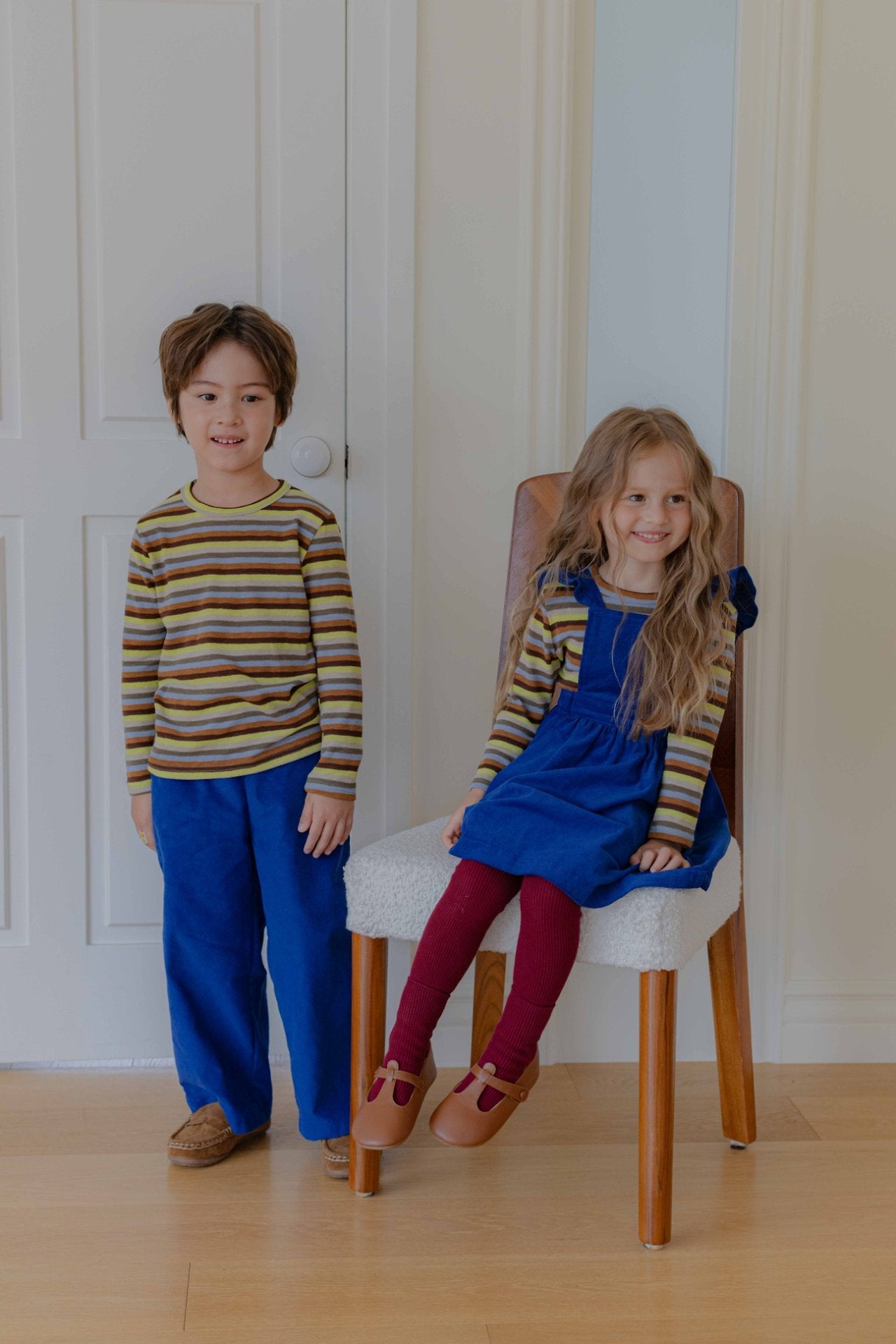 ［lenua］Color stripe tee