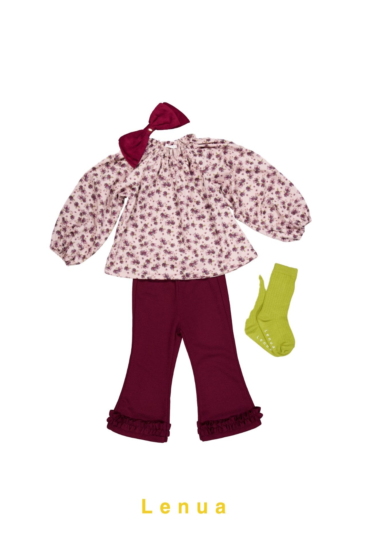 ［lenua］Any frill flare pants