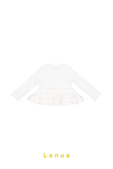 ［lenua］Blanc frill tops