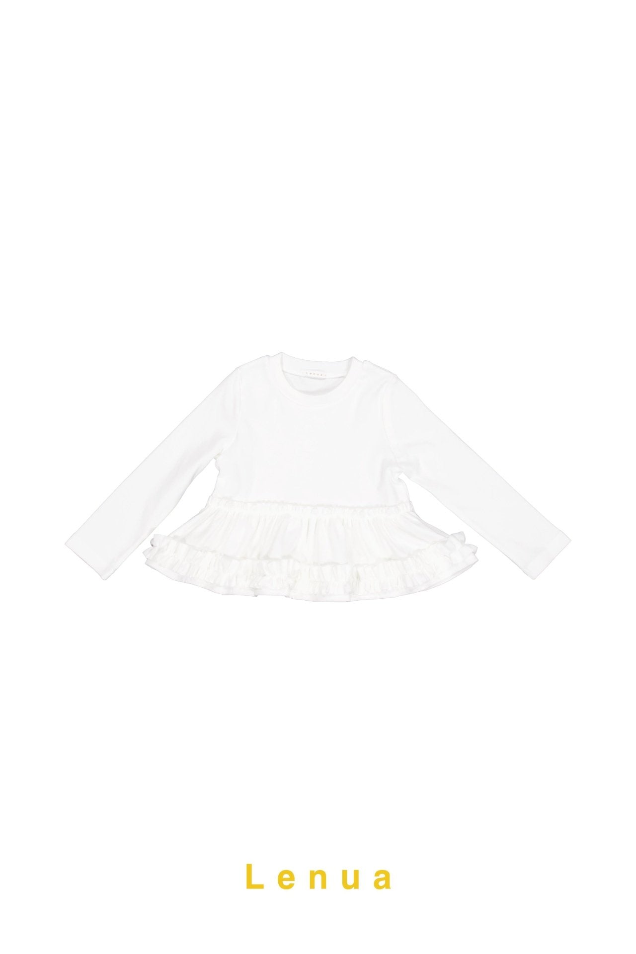 ［lenua］Blanc frill tops