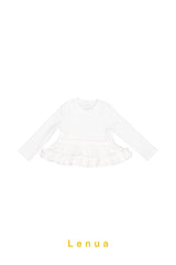 ［lenua］Blanc frill tops