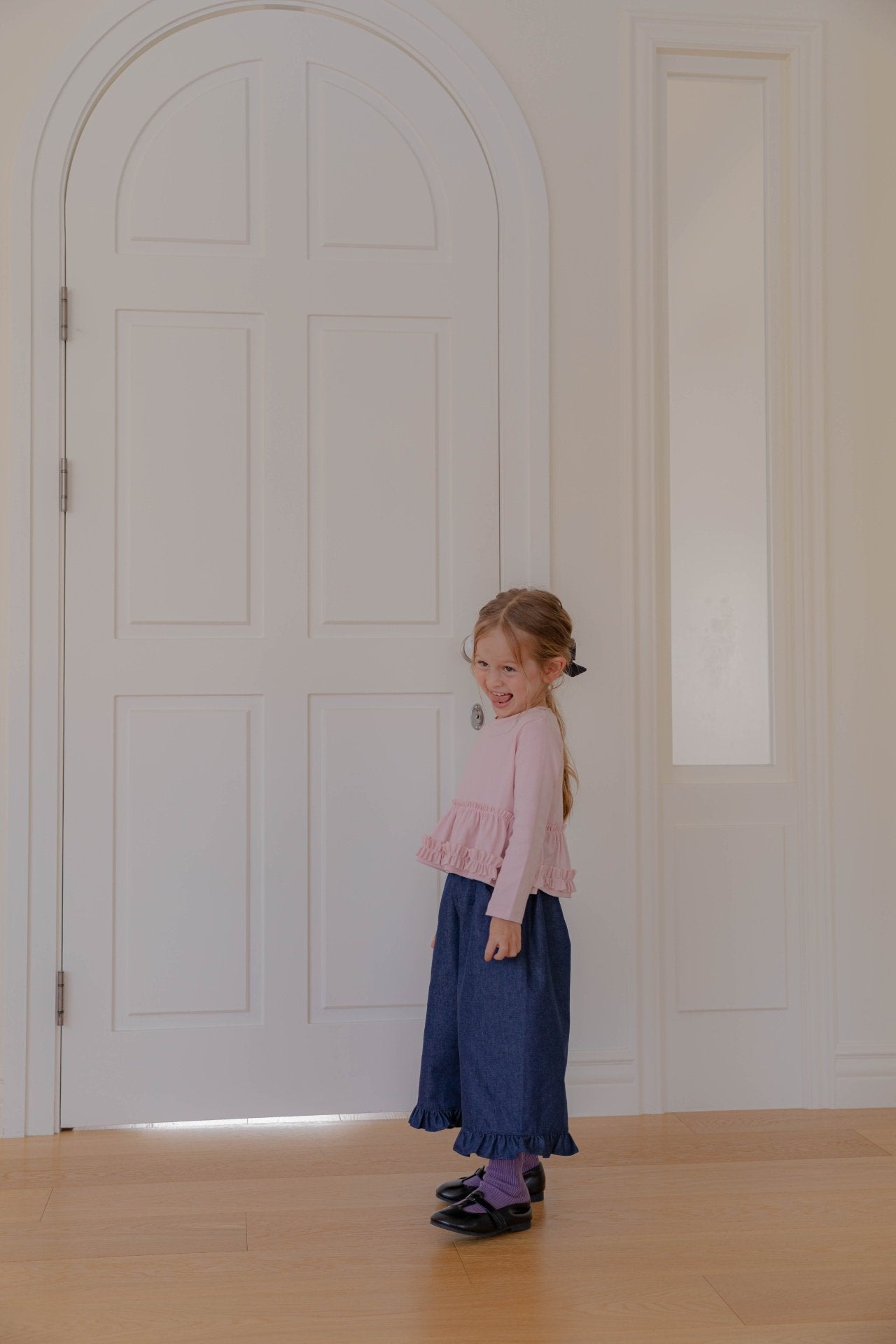 ［lenua］Blanc frill tops