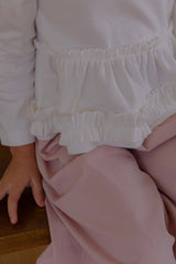 ［lenua］Blanc frill tops