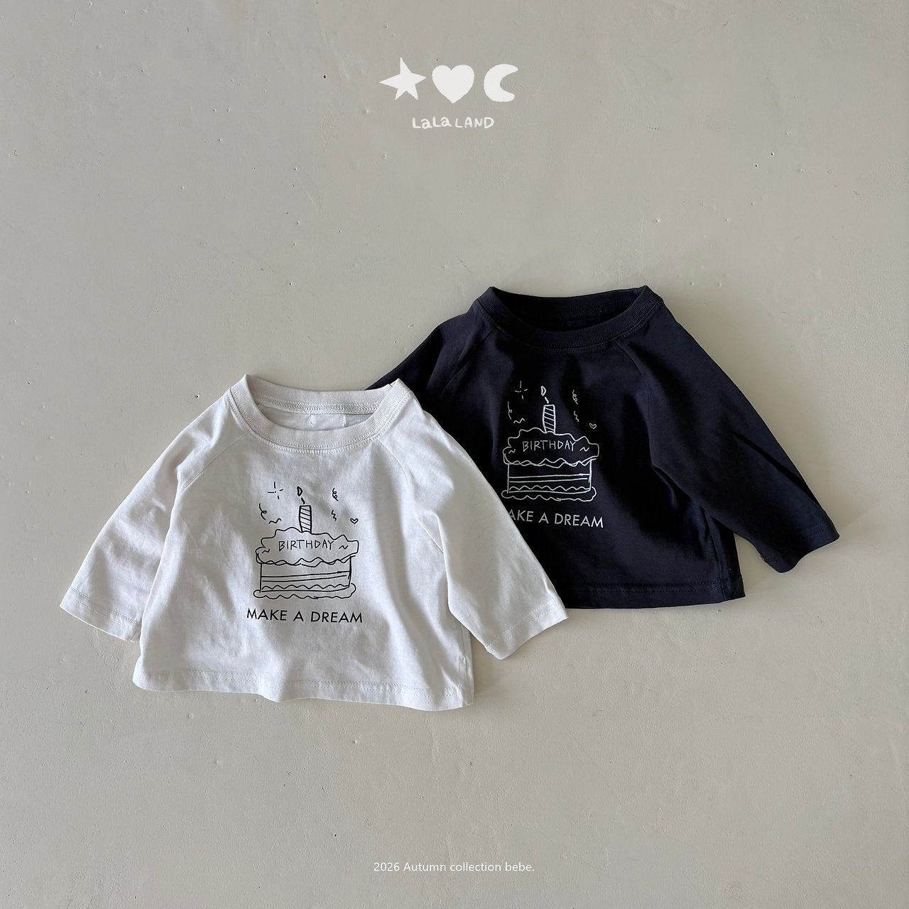 ［Lala land］Happy raglan tee