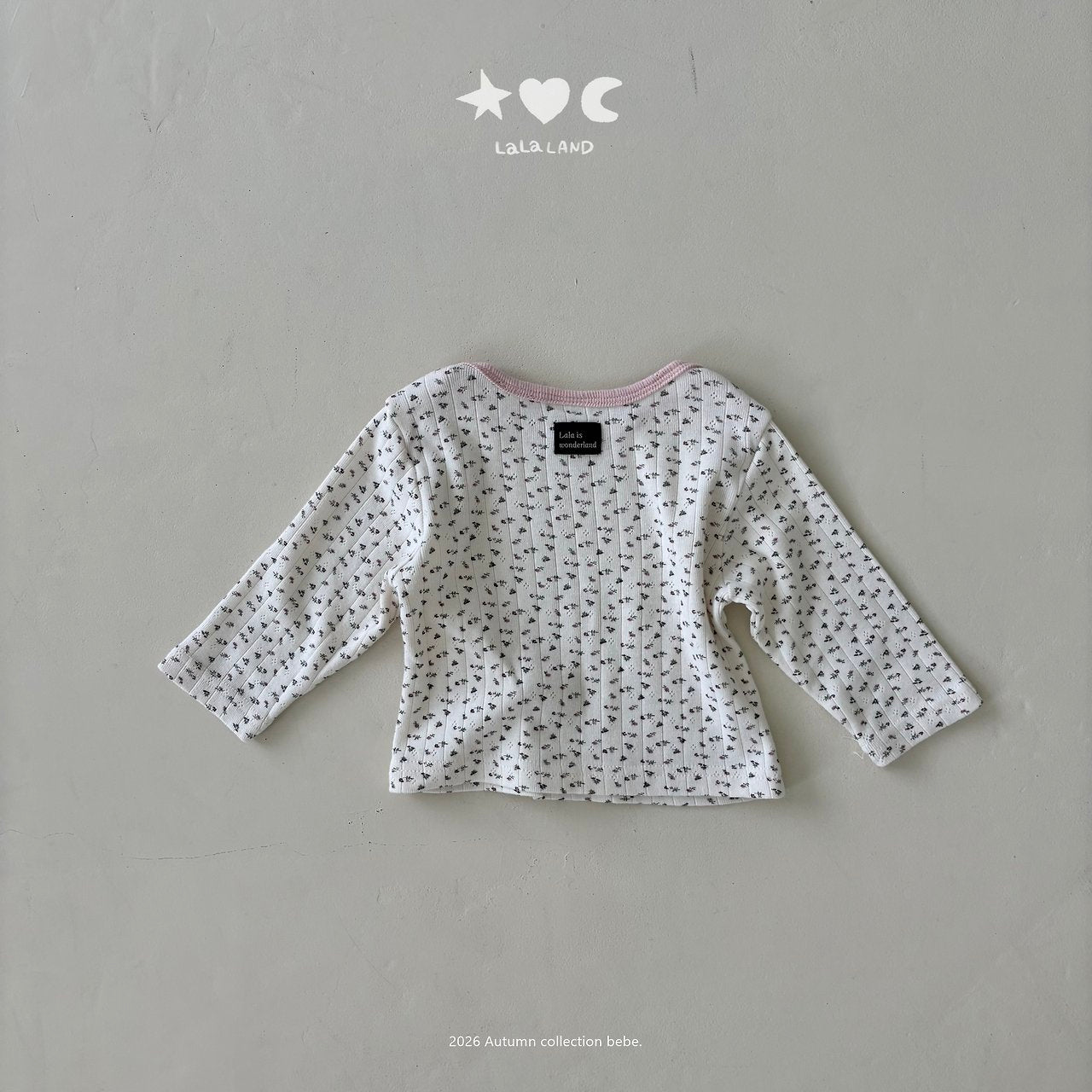 ［Lala land］French flower lip tee