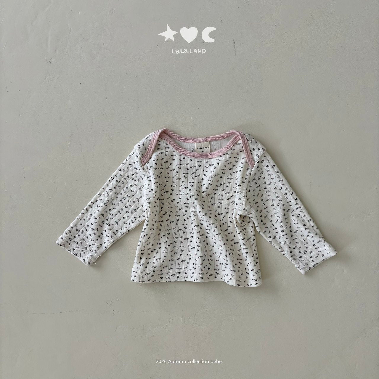 ［Lala land］French flower lip tee