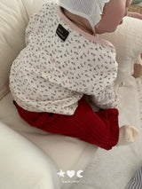 ［Lala land］French flower lip tee