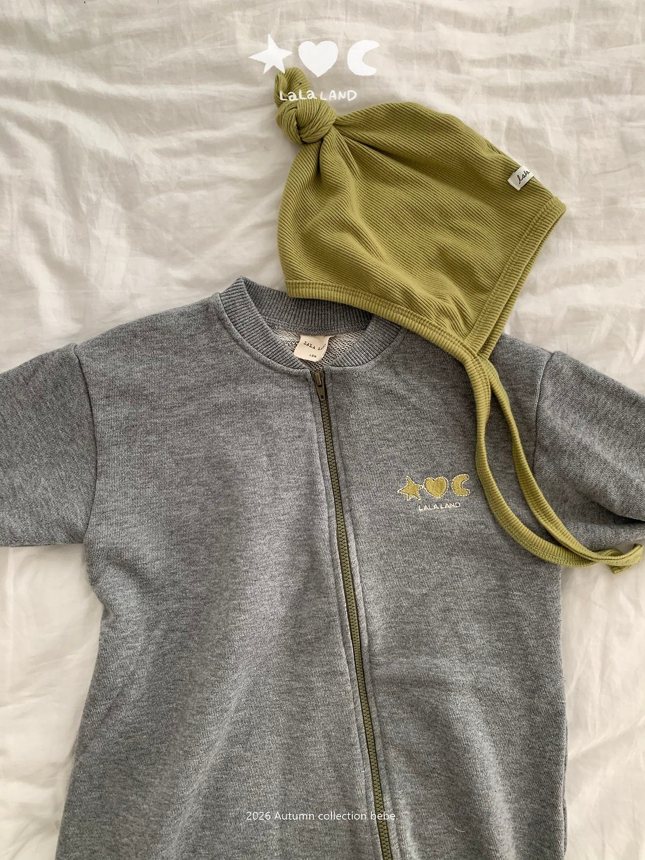 ［Lala land］Sweat zip up suit