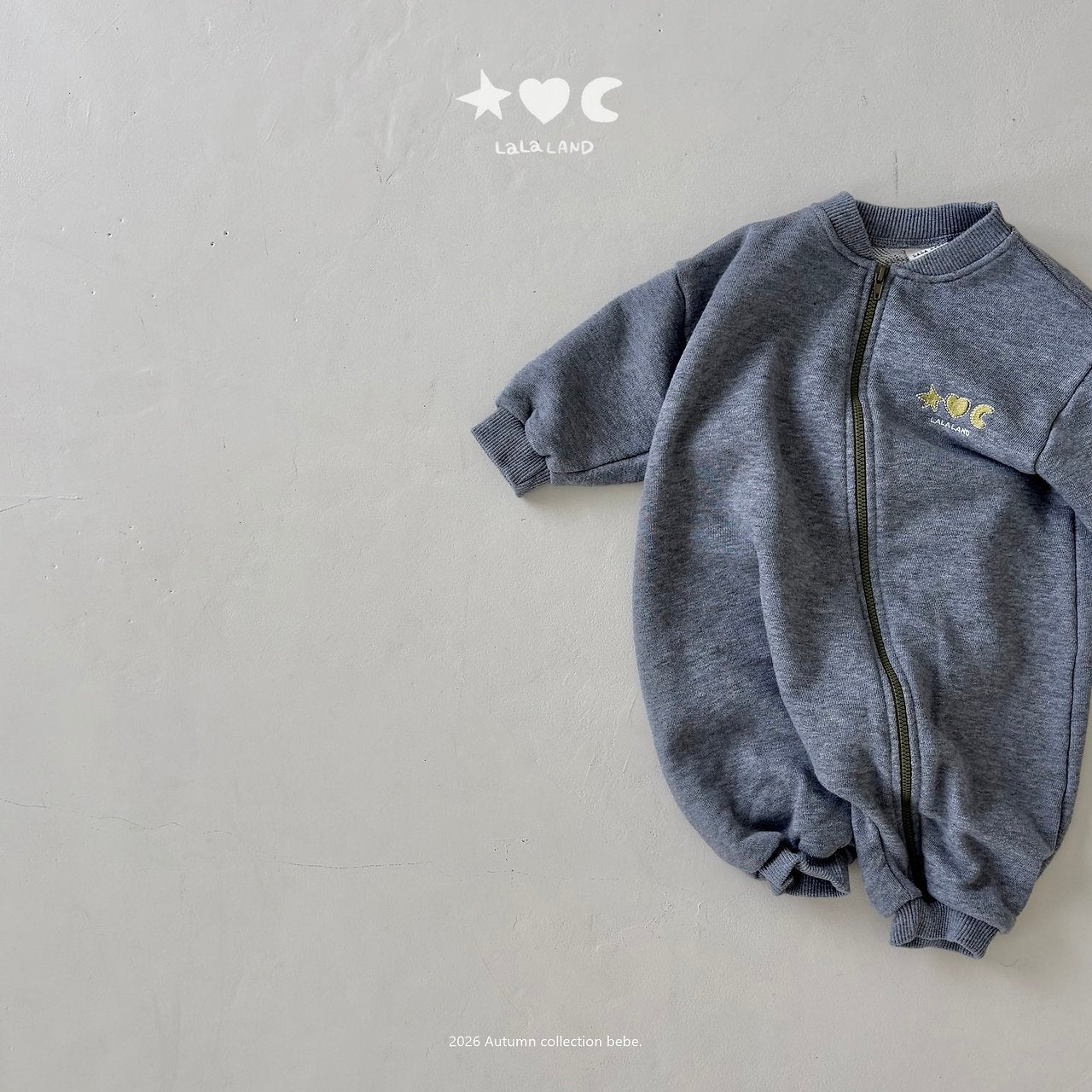 ［Lala land］Sweat zip up suit