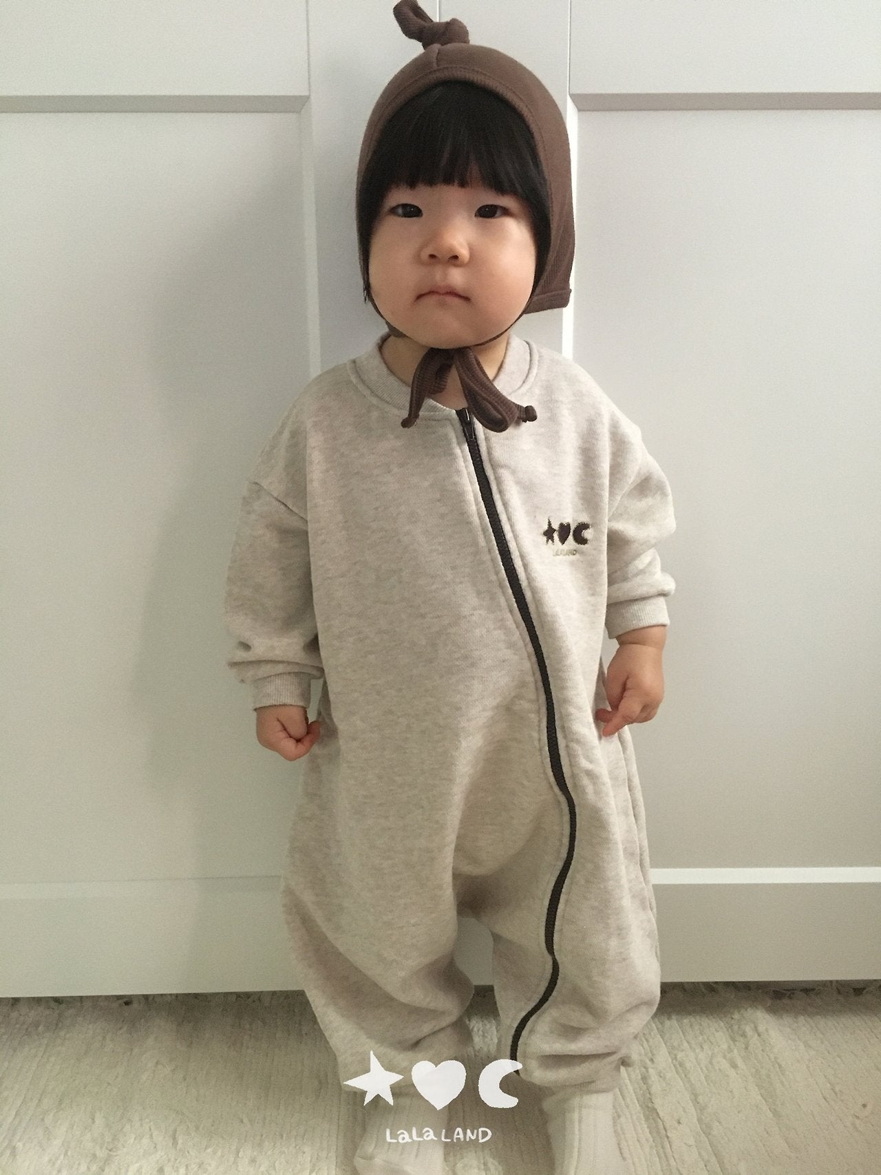 ［Lala land］Sweat zip up suit
