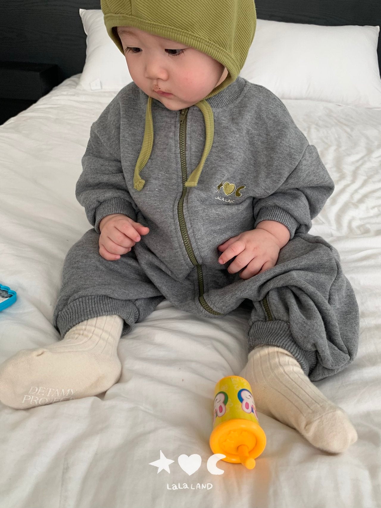 ［Lala land］Sweat zip up suit