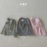 ［Lala land］Stripe span tee