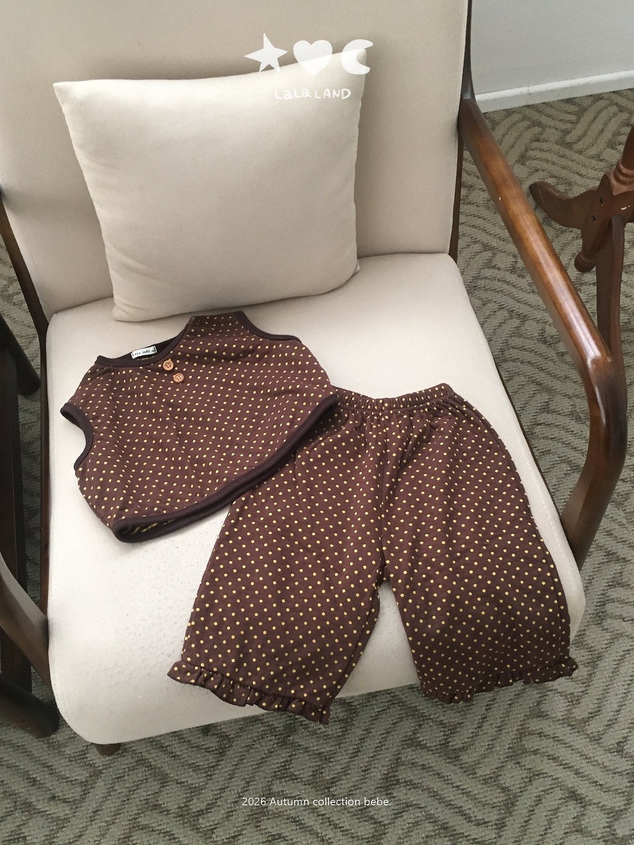 ［Lala land］Heart & Dot frill pants