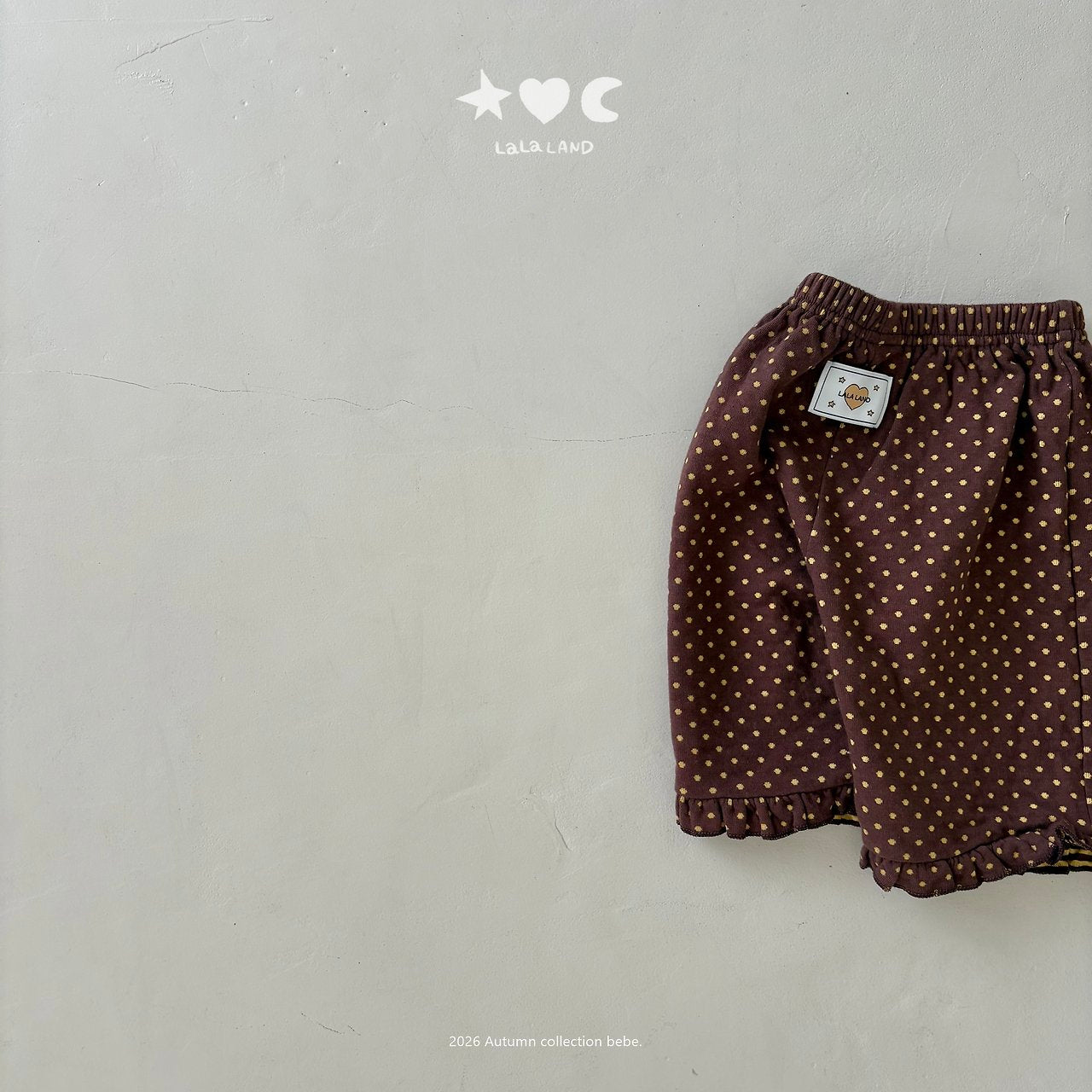 ［Lala land］Heart & Dot frill pants