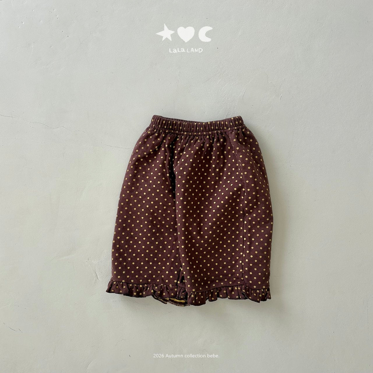［Lala land］Heart & Dot frill pants