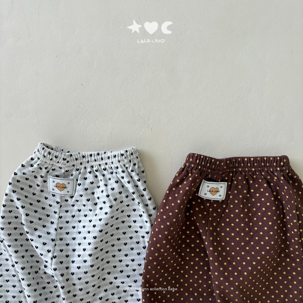 ［Lala land］Heart & Dot frill pants