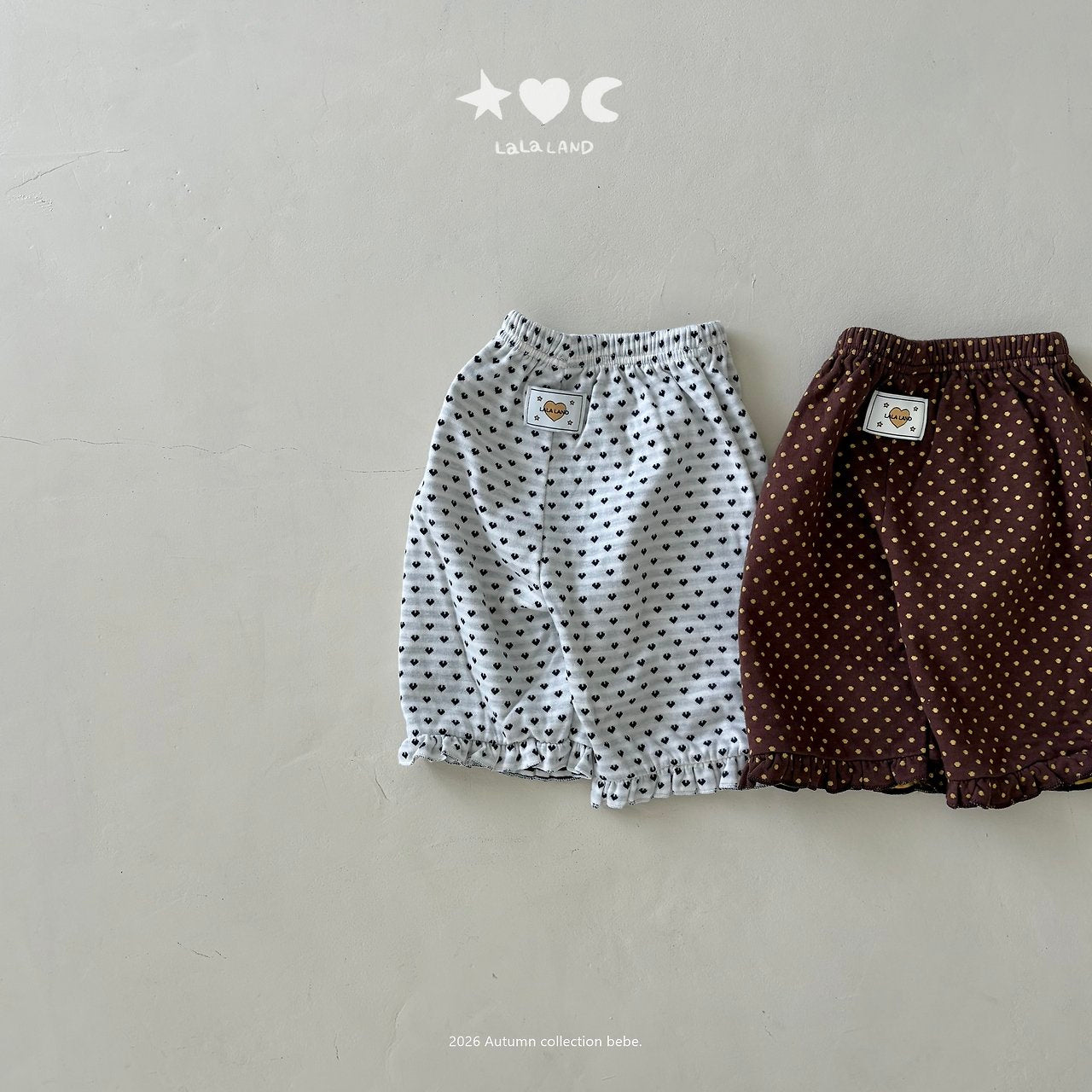 ［Lala land］Heart & Dot frill pants