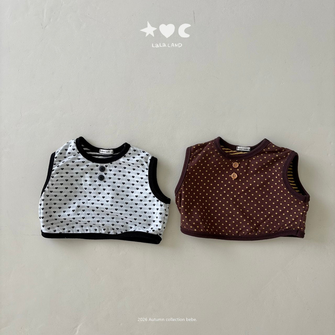 ［Lala land］Heart & Dot vest