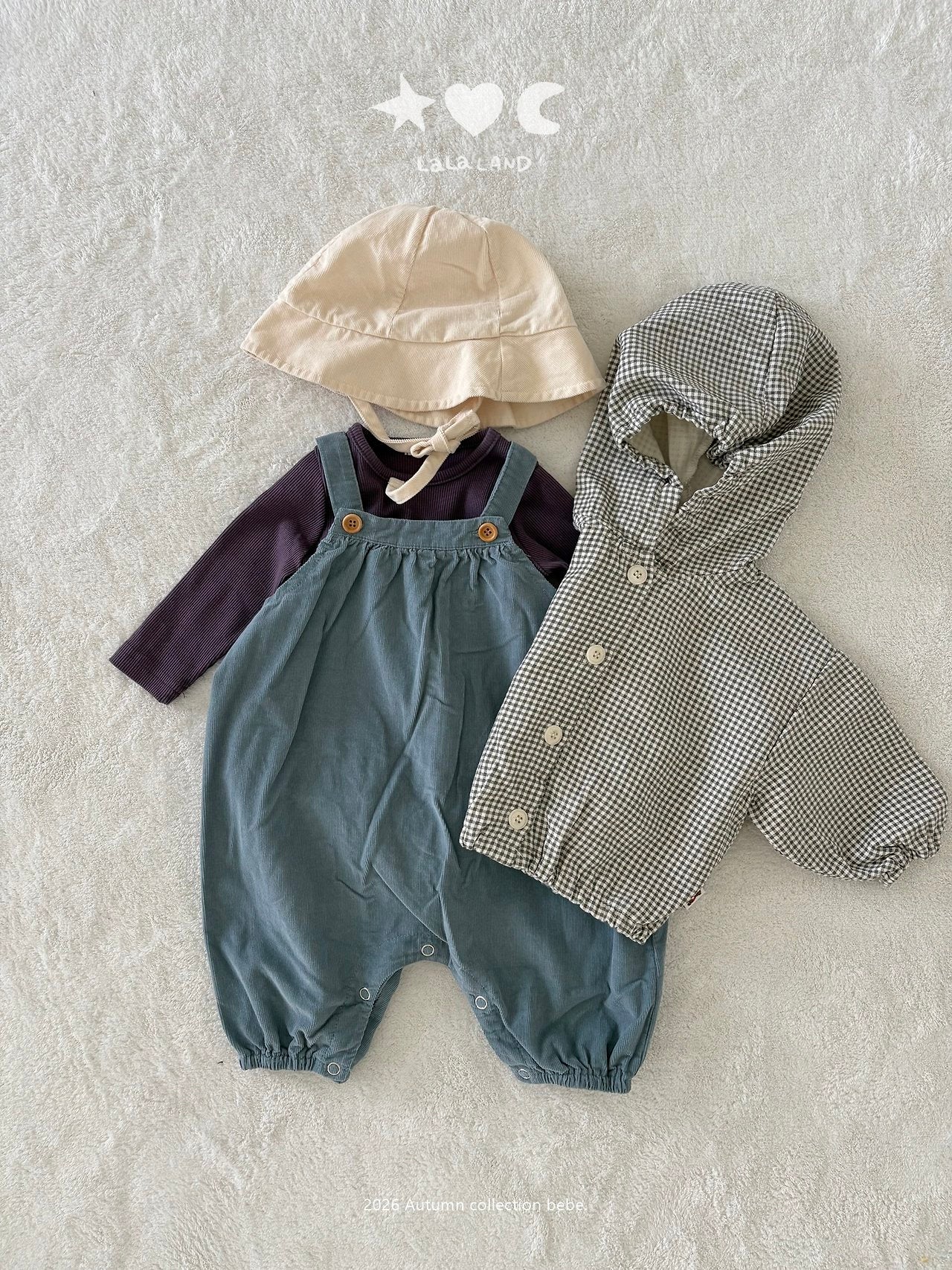 ［Lala land］Butter suspender suit