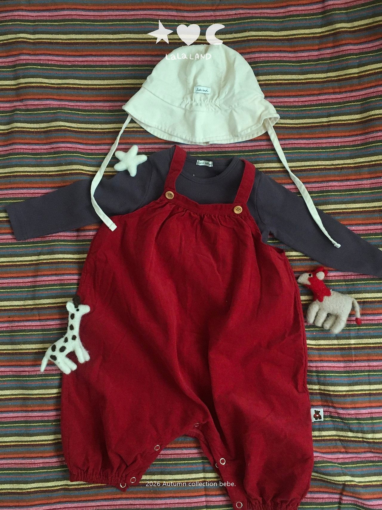 ［Lala land］Butter suspender suit