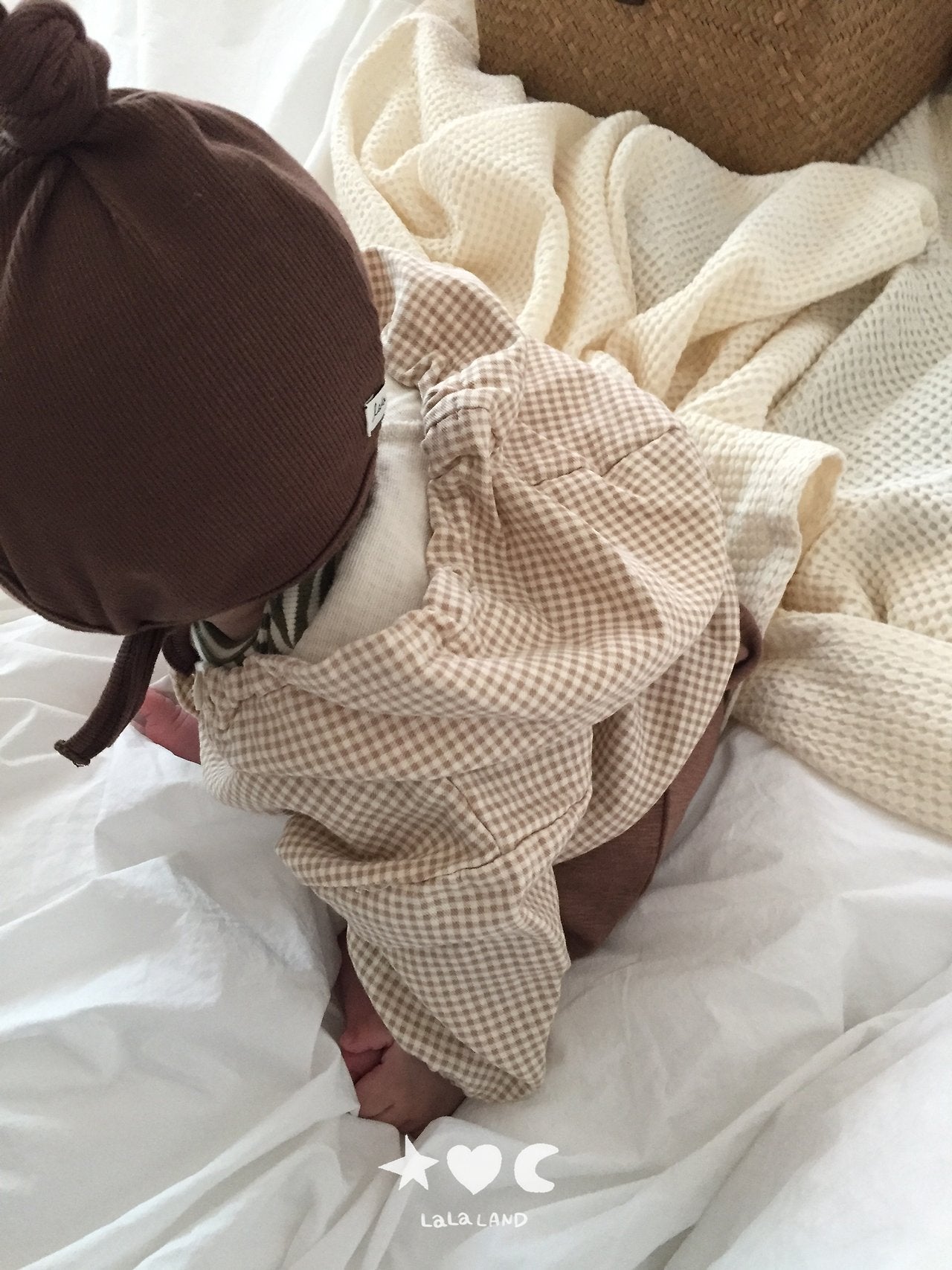［Lala land］Check hood Jumper