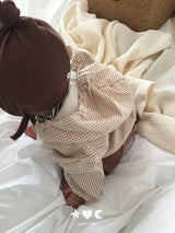 ［Lala land］Check hood Jumper
