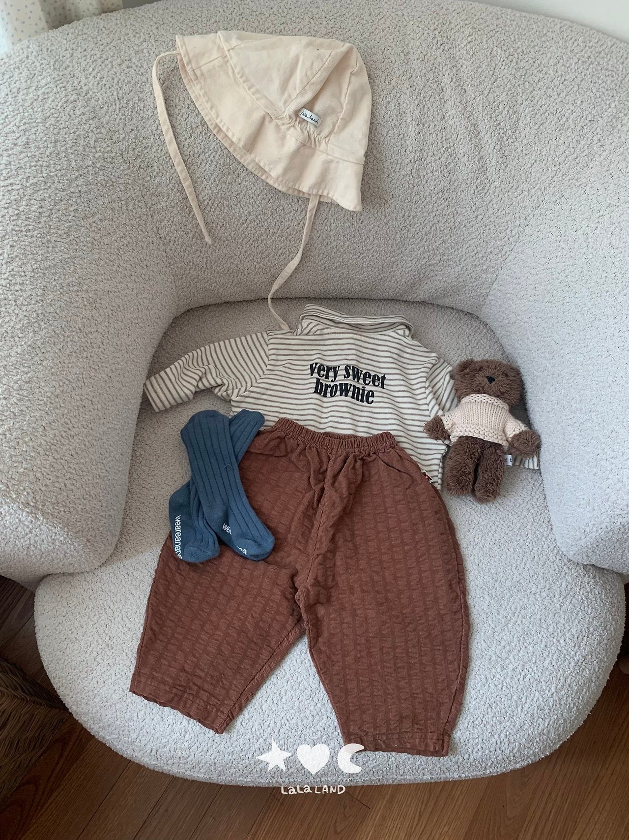 ［Lala land］Bread stripe cardigan