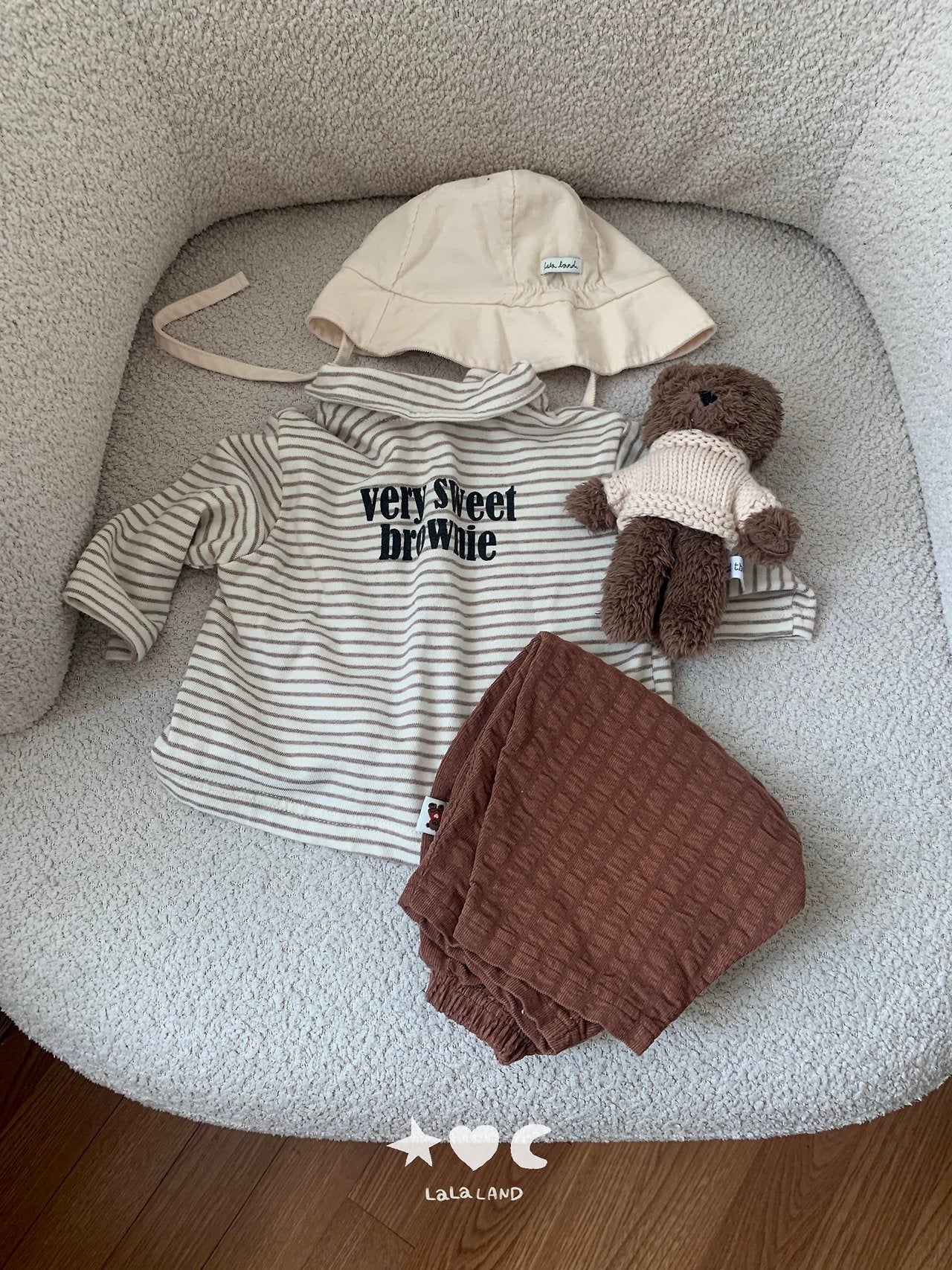 ［Lala land］Bread stripe cardigan