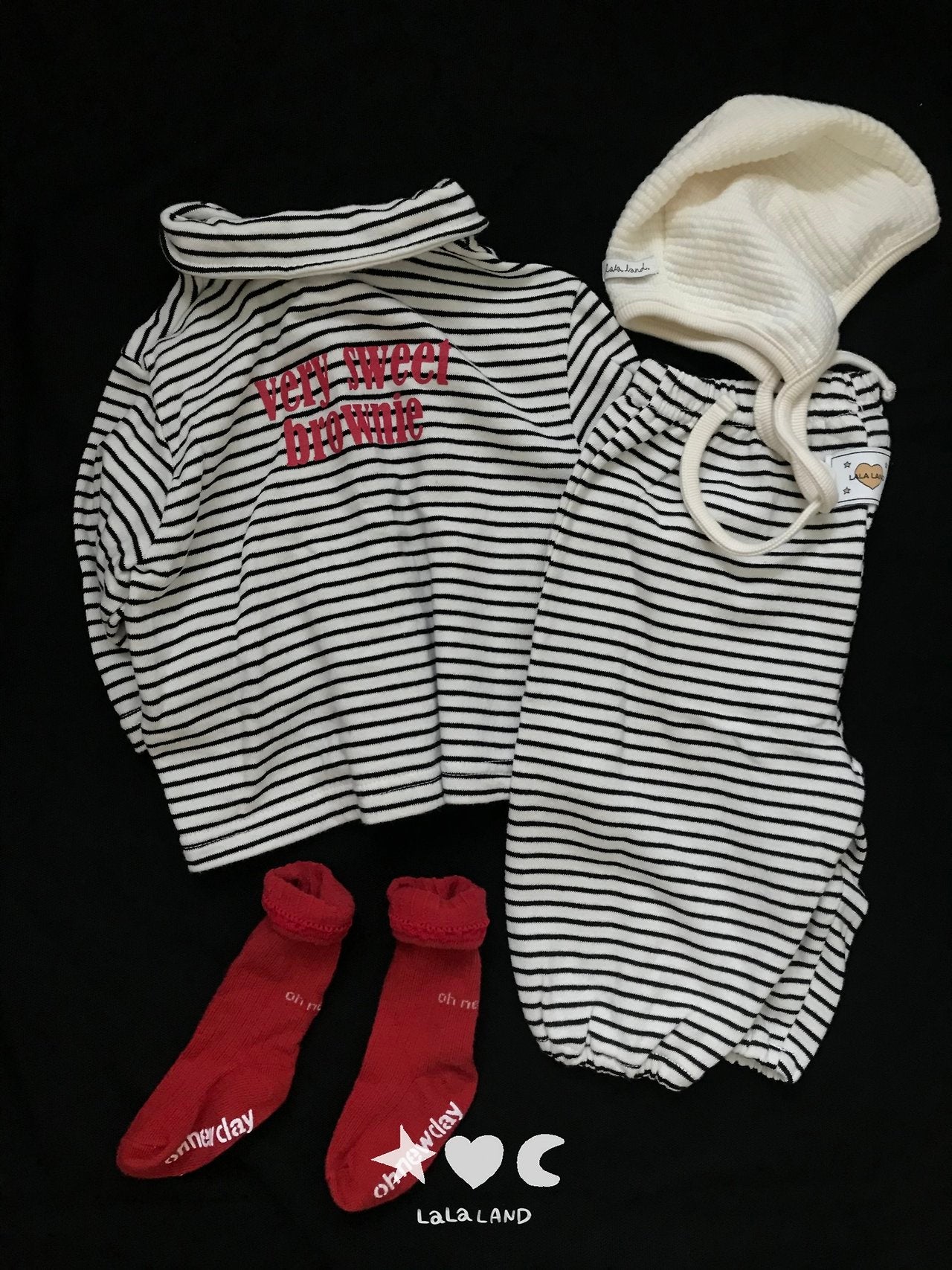 ［Lala land］Bread stripe cardigan