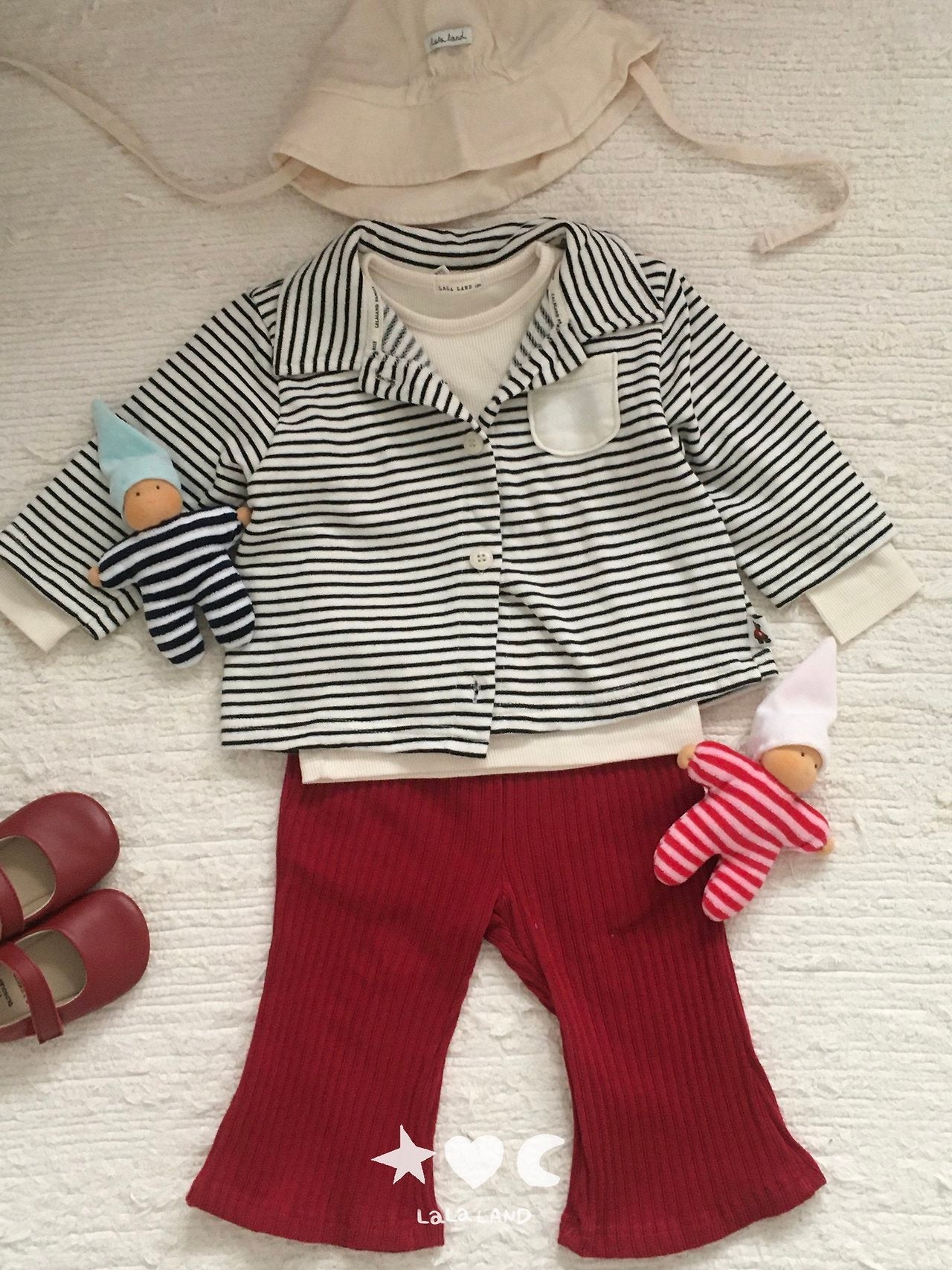 ［Lala land］Bread stripe cardigan