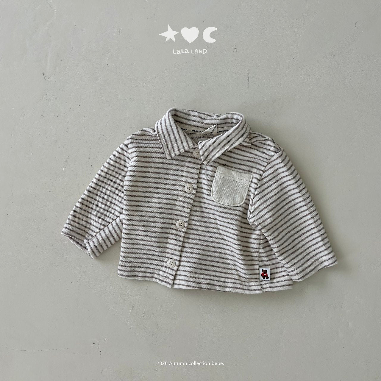 ［Lala land］Bread stripe cardigan