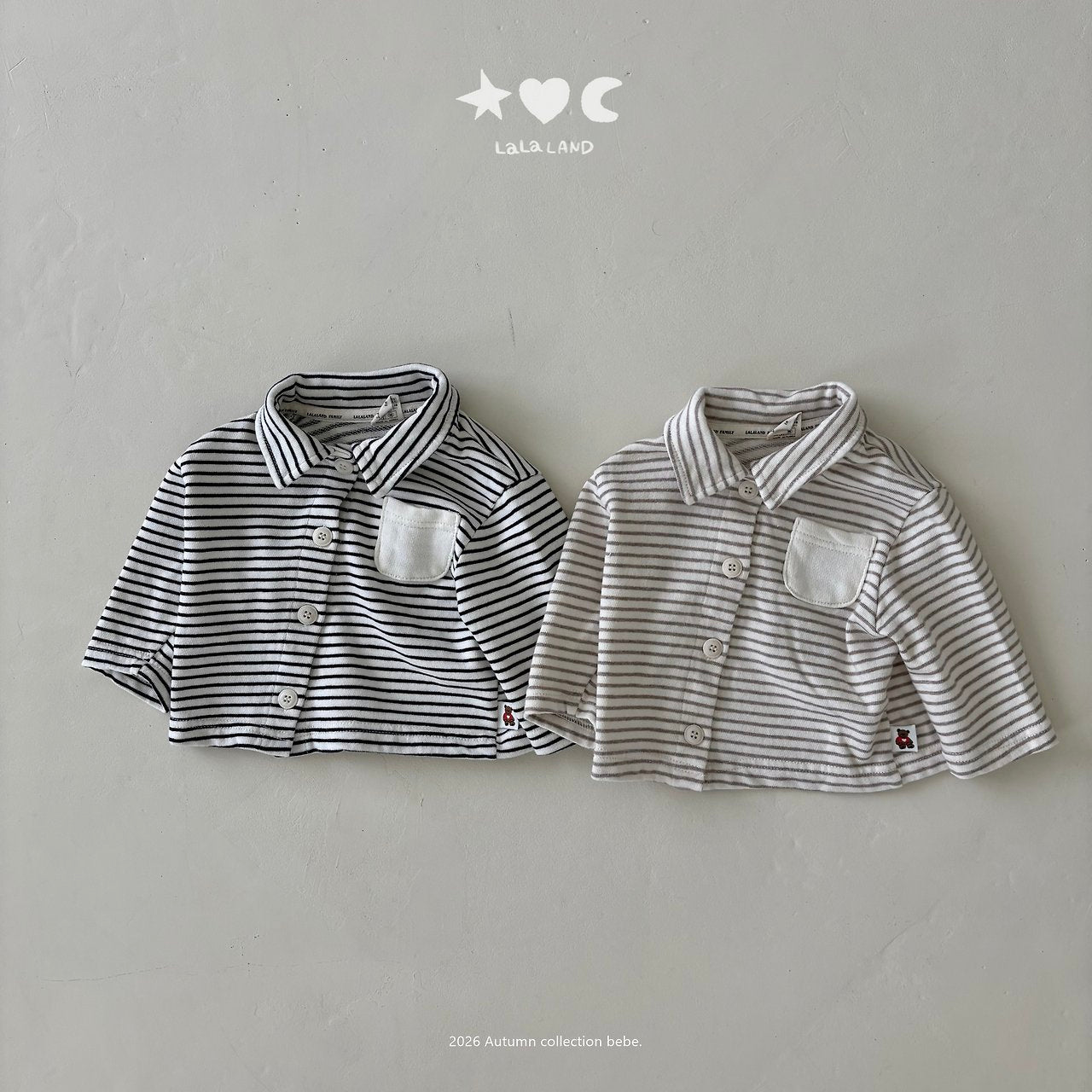 ［Lala land］Bread stripe cardigan