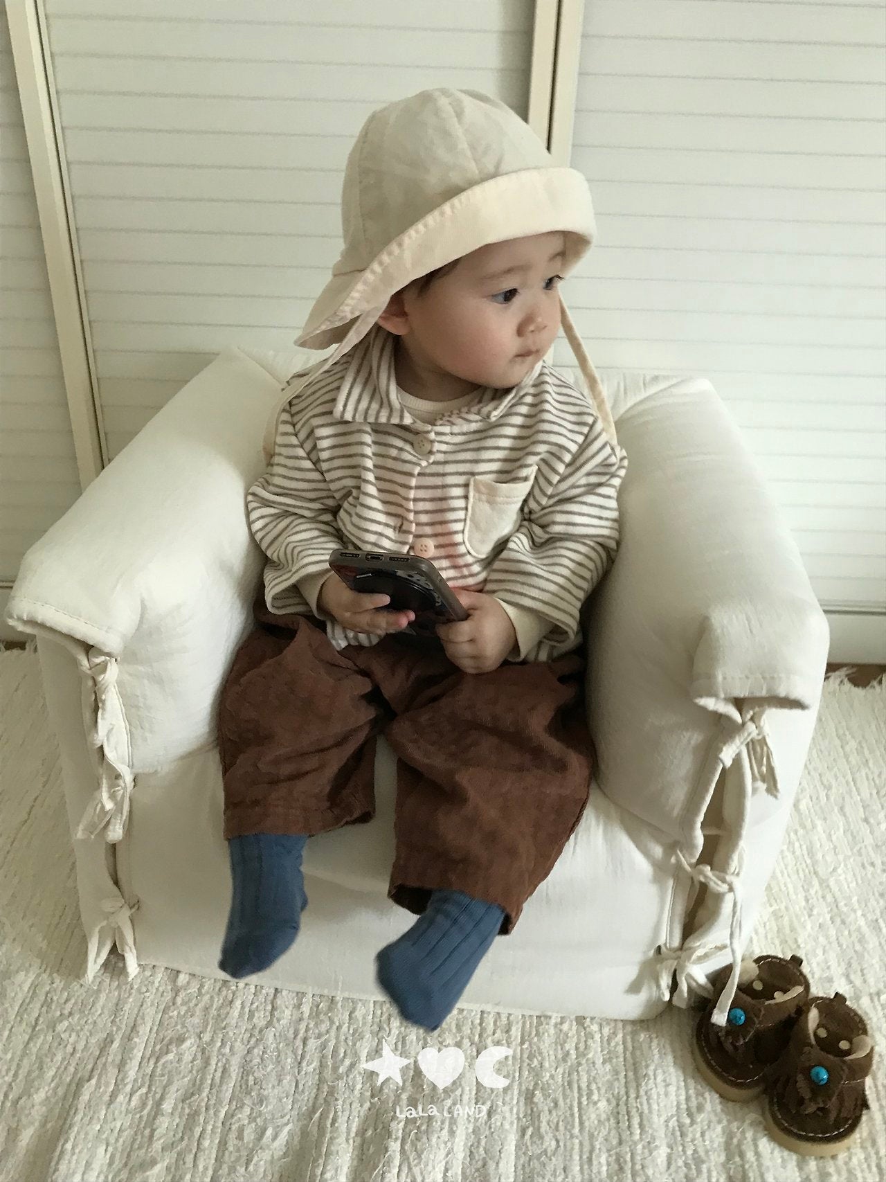 ［Lala land］Bread stripe cardigan