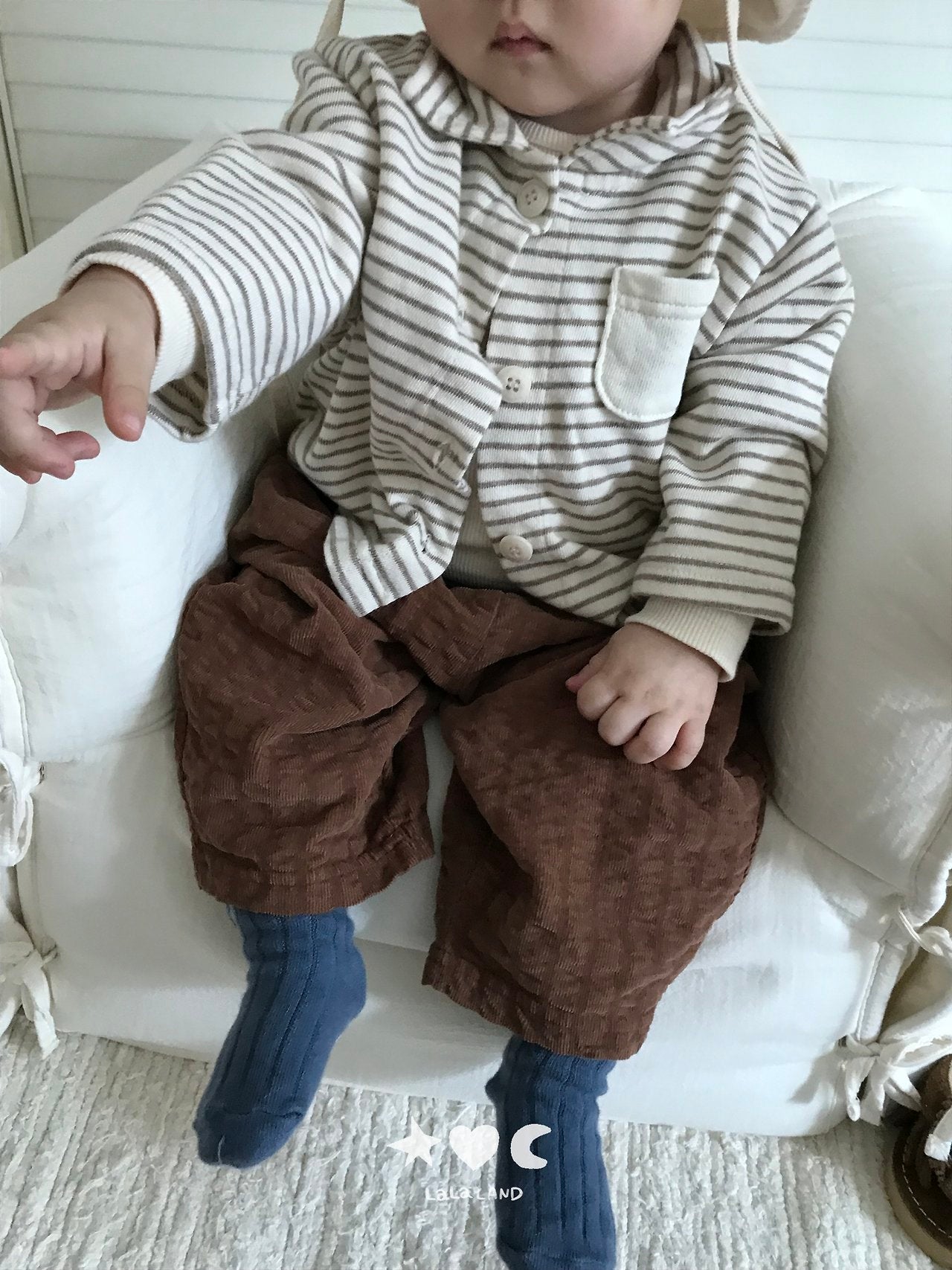 ［Lala land］Bread stripe cardigan