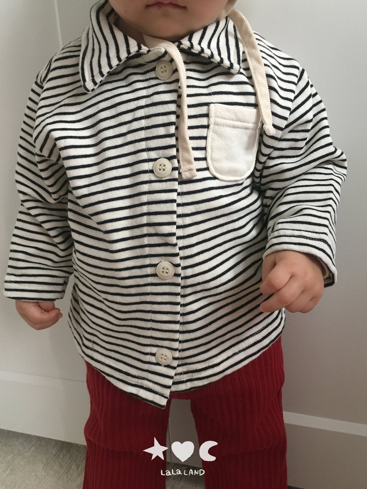 ［Lala land］Bread stripe cardigan