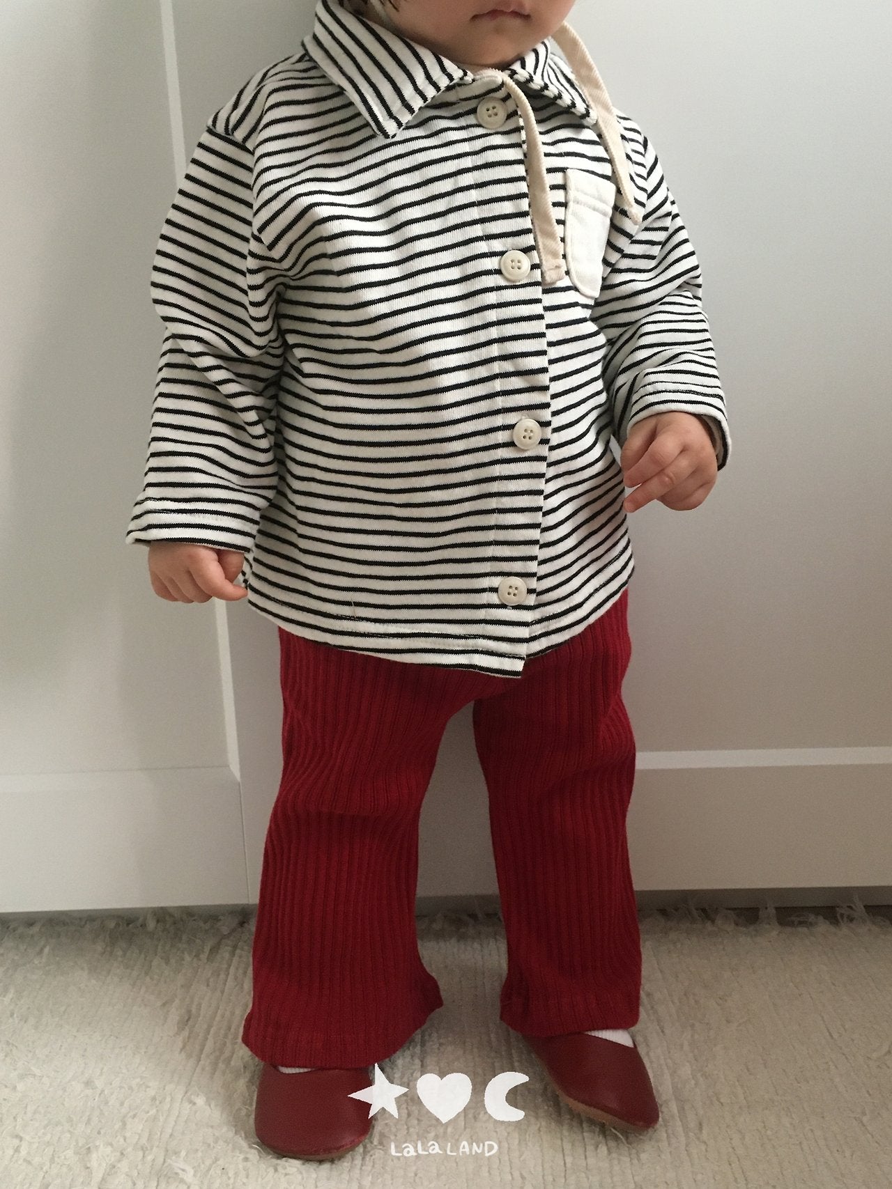 ［Lala land］Bread stripe cardigan