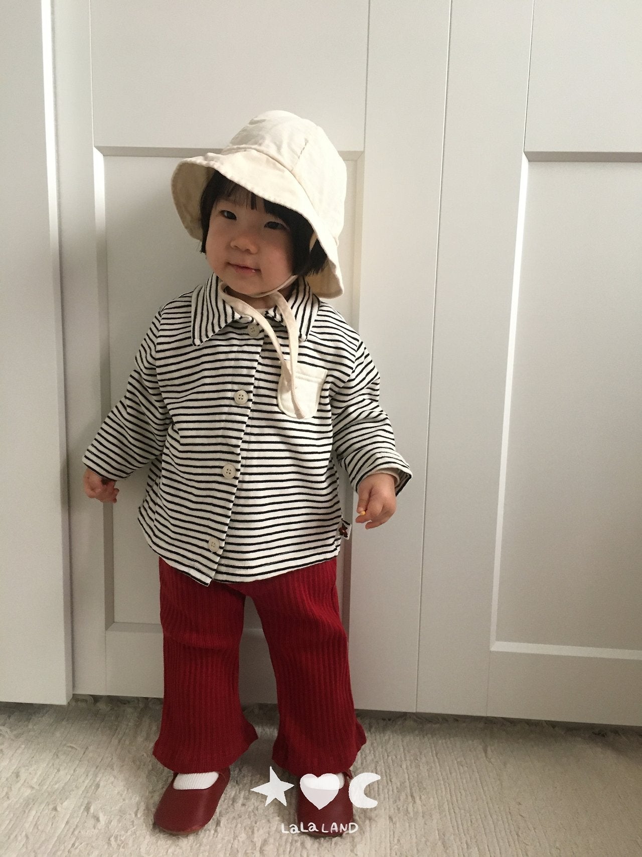 ［Lala land］Bread stripe cardigan