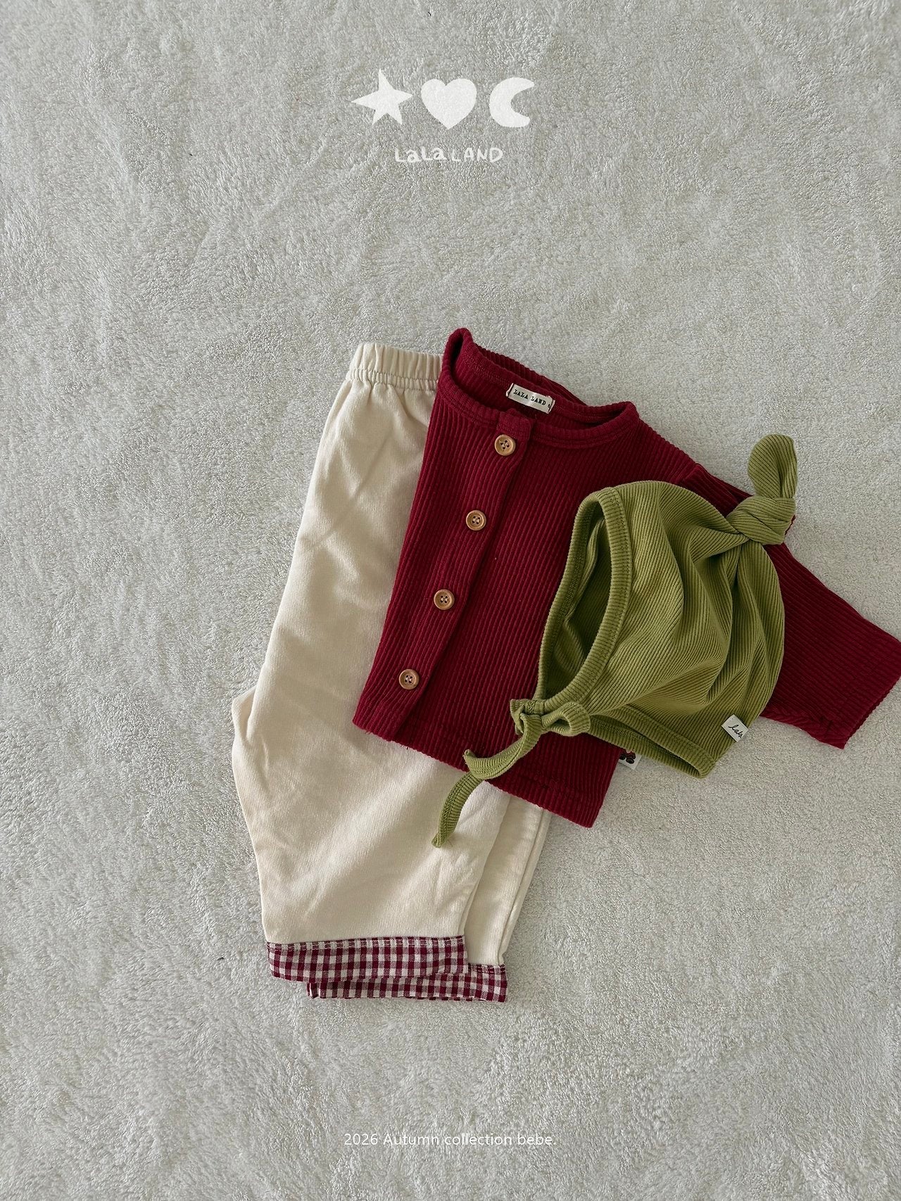 ［Lala land］Gram bebe rib cardigan