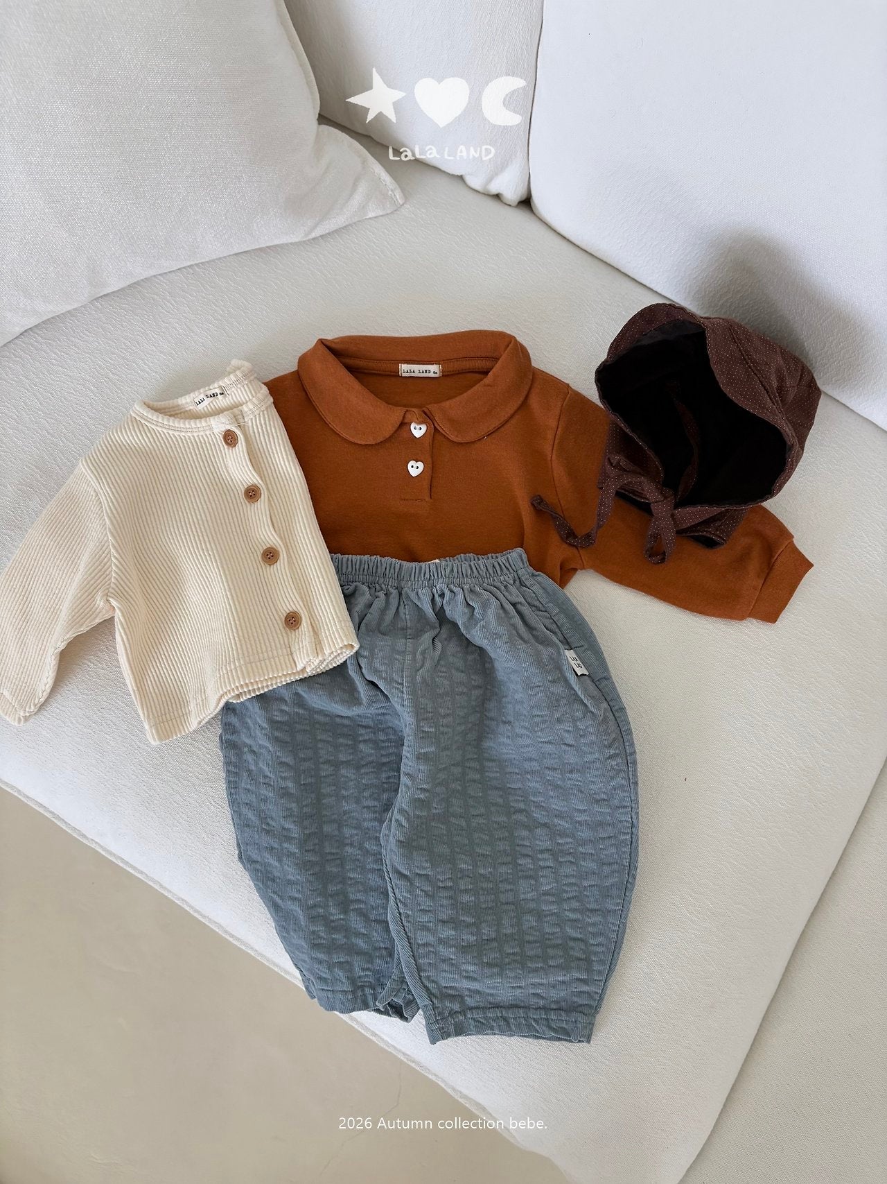 ［Lala land］Gram bebe rib cardigan