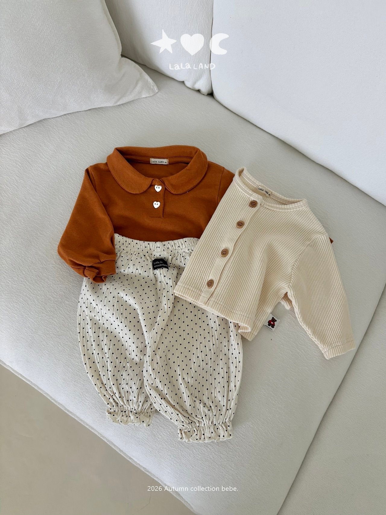 ［Lala land］Gram bebe rib cardigan