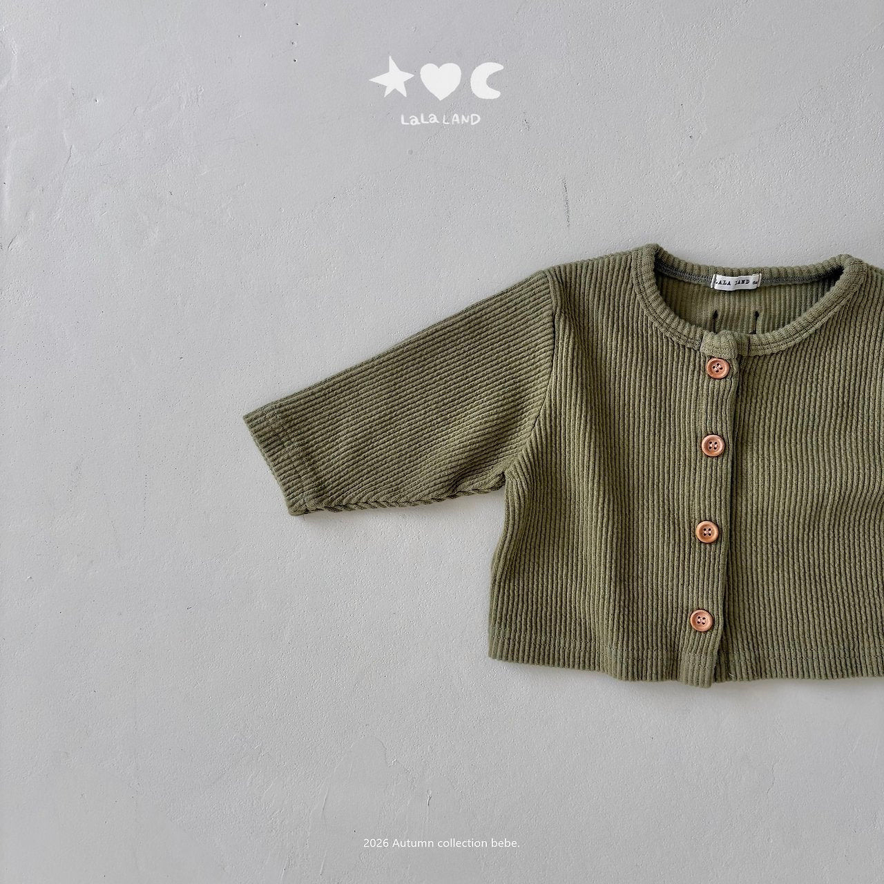 ［Lala land］Gram bebe rib cardigan