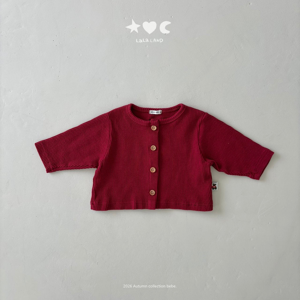 ［Lala land］Gram bebe rib cardigan