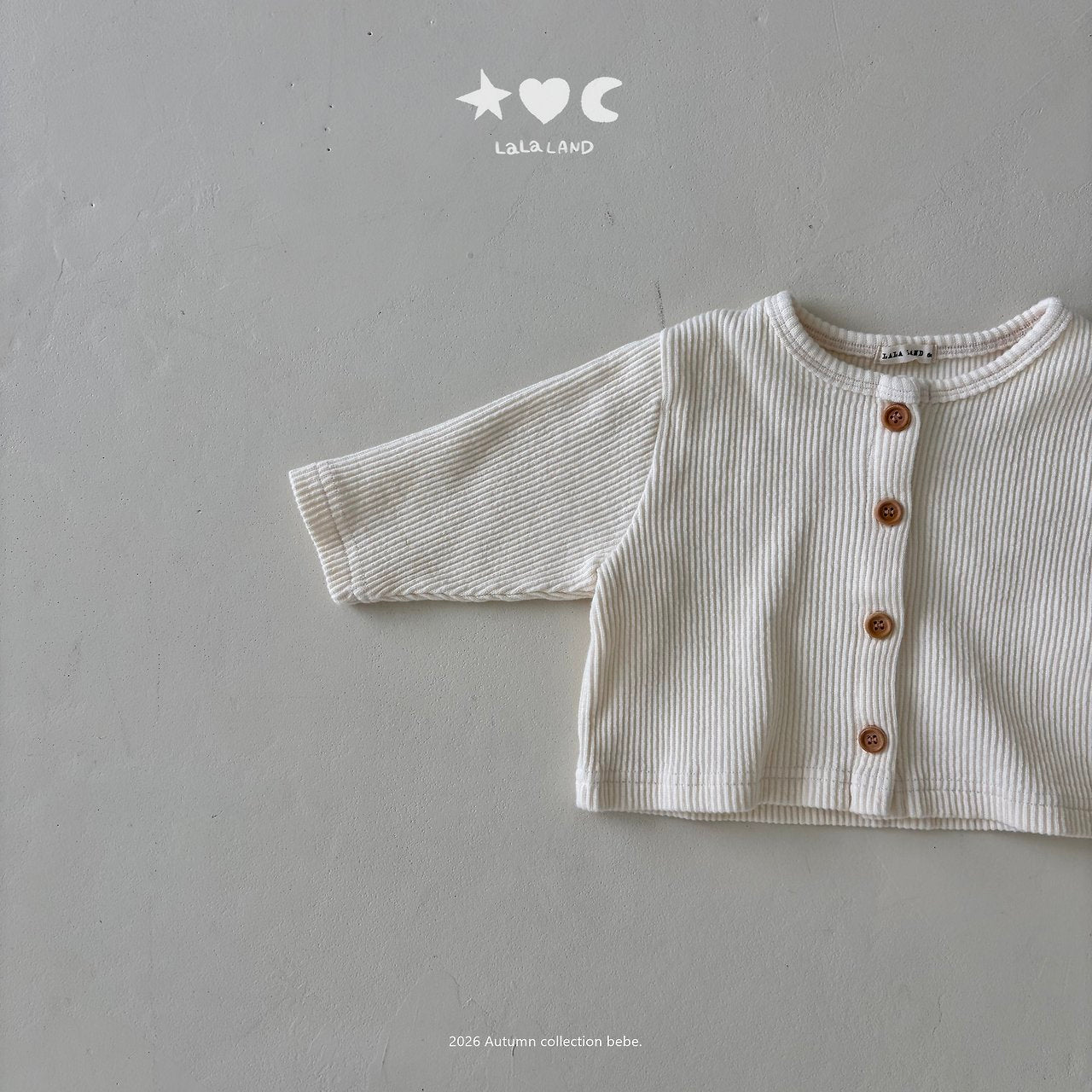 ［Lala land］Gram bebe rib cardigan