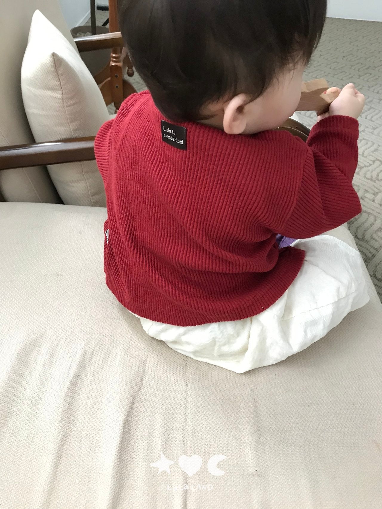 ［Lala land］Gram bebe rib cardigan
