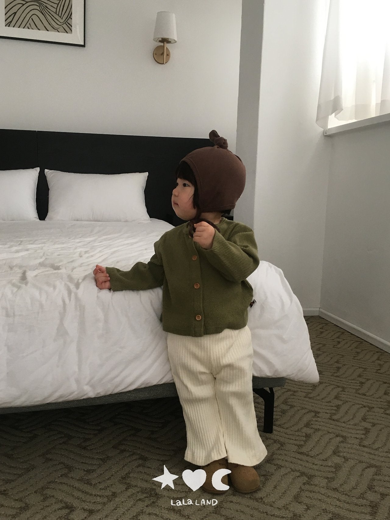 ［Lala land］Gram bebe rib cardigan