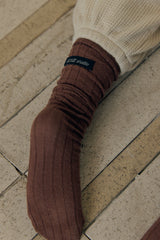 ［mome］Autumn ribbed socks